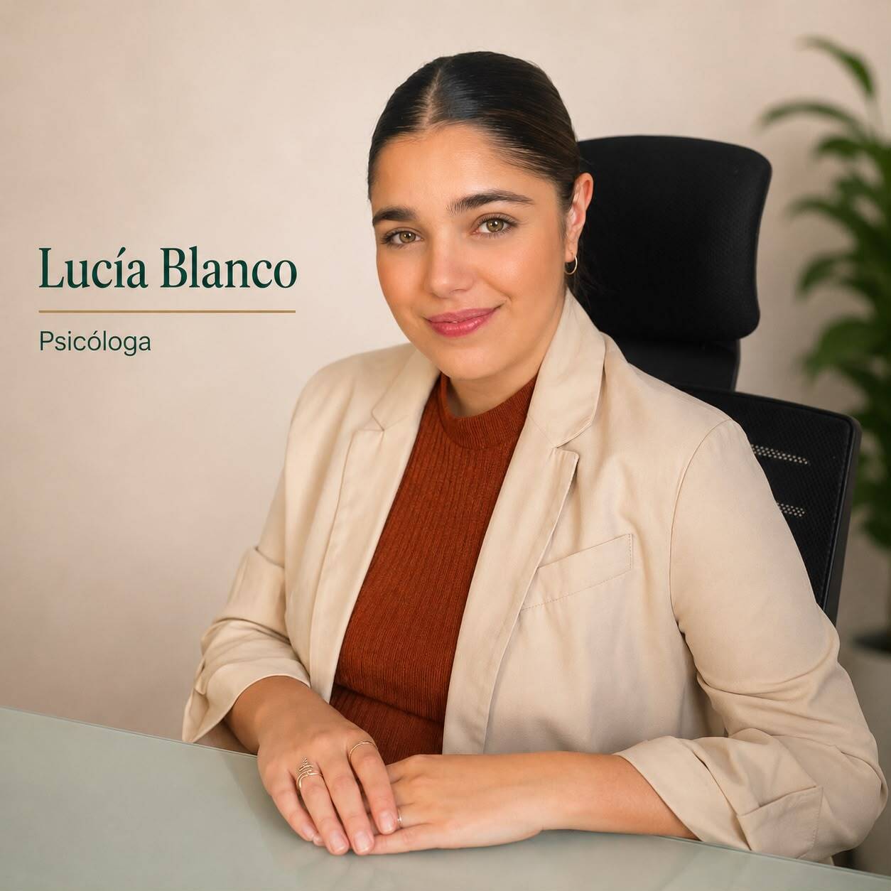 Lucía Blanco Cubero, Psicóloga General Sanitaria y Coordinadora Clínica