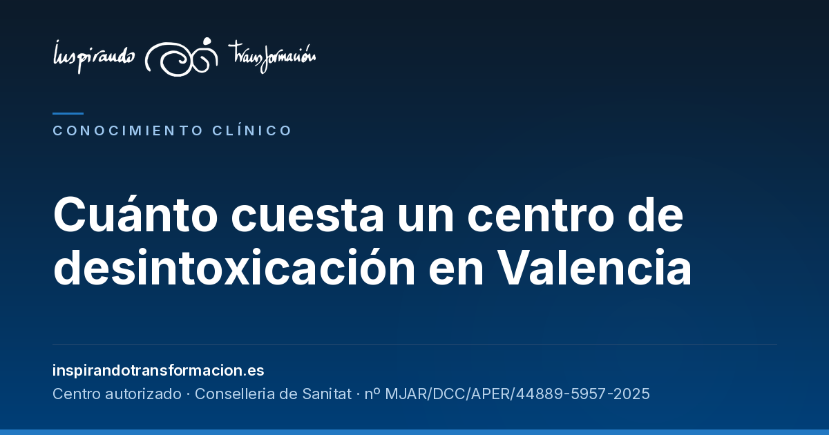 Cuánto cuesta un centro de desintoxicación en Valencia